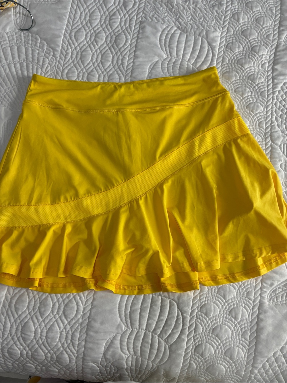 Ekouaer Yellow Ruffle Women’s Skort
